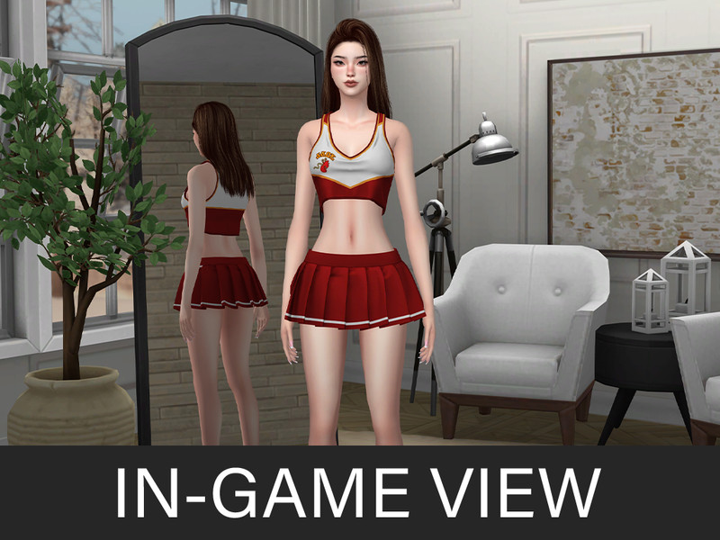 Sims 4 contemporary women’s clothing custom content CC By Beto - Cheerleader (Top V1) by Beto_ae0