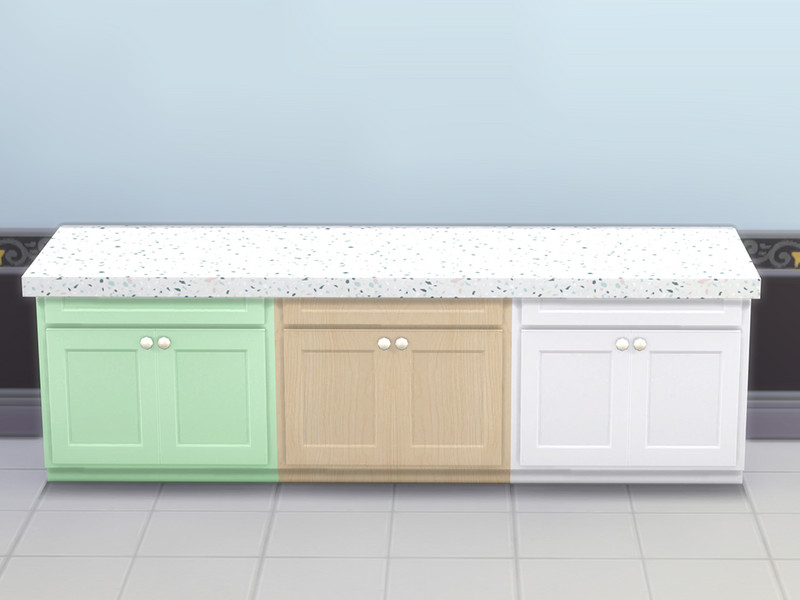 Sims 4 kitchen and cafe Build Buy CC Kitchen Counter Island Colors by Surfkitten
