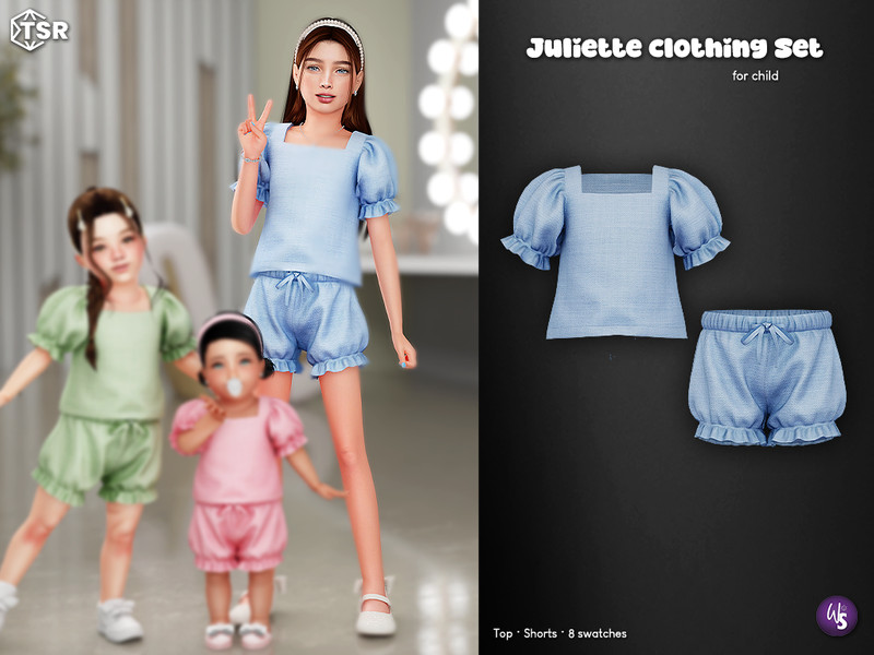 Sims 4 kids clothing CC Blouse for child by WisteriaSims