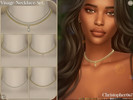 Sims 4 — Visage Necklace Set - Diamond and Chain Layered Necklaces by christopher0672 — This is an elegant set of cable