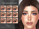 Sims 4 — Lily Eyes HQ by Caroll912 — A 9-swatch face paint set of eyes in different shades of blue, green, and brown.