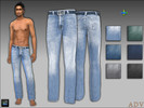 Sims 4 — ADV-Mabra FIVE s4amBottomSet by MABRA2 — Denim pants in 6 swatches