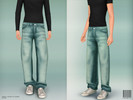 Sims 4 — Male 2000's Loose Fit Jeans by cosimetic — 2000's Male Loose Fit Jeans CC04 An effortless everyday staple your