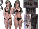 Sims 4 — Jeweled Roses Right Upper Arm Tattoo by MaruChanBe2 — Tattoos with jeweled roses for your cuties.