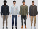 Sims 4 — Athos Button Shirt by McLayneSims — TSR EXCLUSIVE