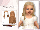 Sims 4 — Freya Hair V1 - Toddler by Lewbertsn00tles — A long, wavy hairstyle with a delicate braid around the back of the