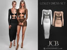 Sims 4 — LESLEY LONG AND SHORT DRESS SET by Joan_Campbell_Beauty_ — INCLUDES: