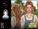 Sims 4 — S-CLUB Ponytail and double long braids hair Countryside Charm by S-Club — Ponytail and double long braids