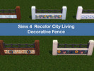 Sims 4 — City Decorative Fence by Surfkitten — Recolor and retexture of City Living (pack required to see item in game)
