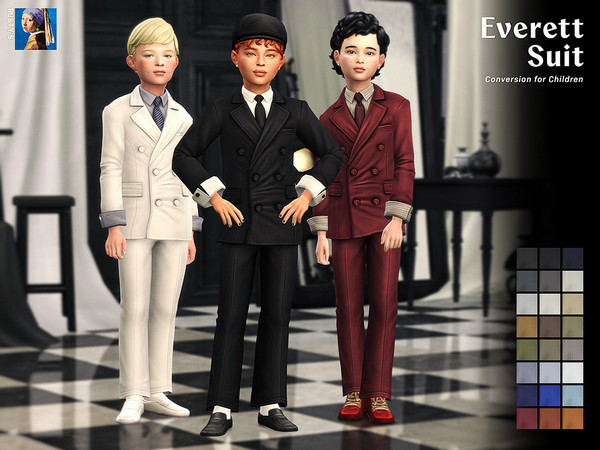 Sims 4 — Everett Suit for Child by rustys_cc — a Classic six-button Suit for Child