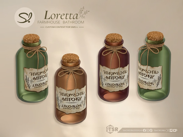 Sims 4 — Loretta Lotion by SIMcredible! — To bring a warm touch to your Loretta Farmhouse bathroom, we created a