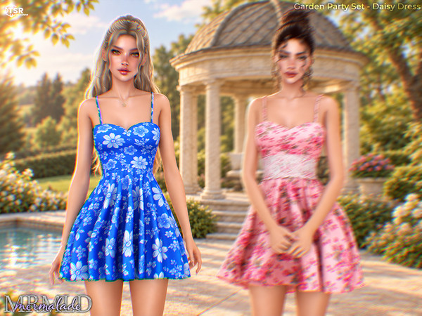Sims 4 — Garden Party Set - Daisy Dress by Mermalade — Daisy Dress MC704