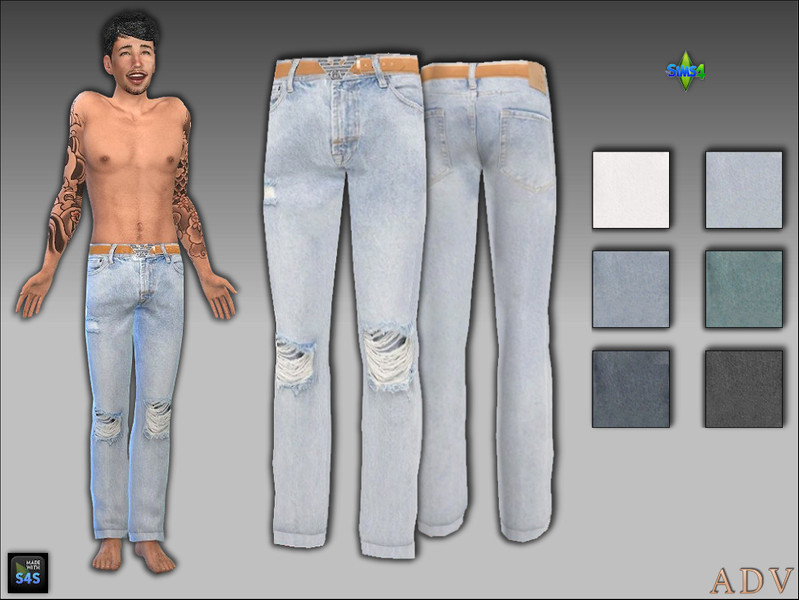 Sims 4 men’s clothing CC ADV-Mabra FOUR s4amBottomSet by MABRA2