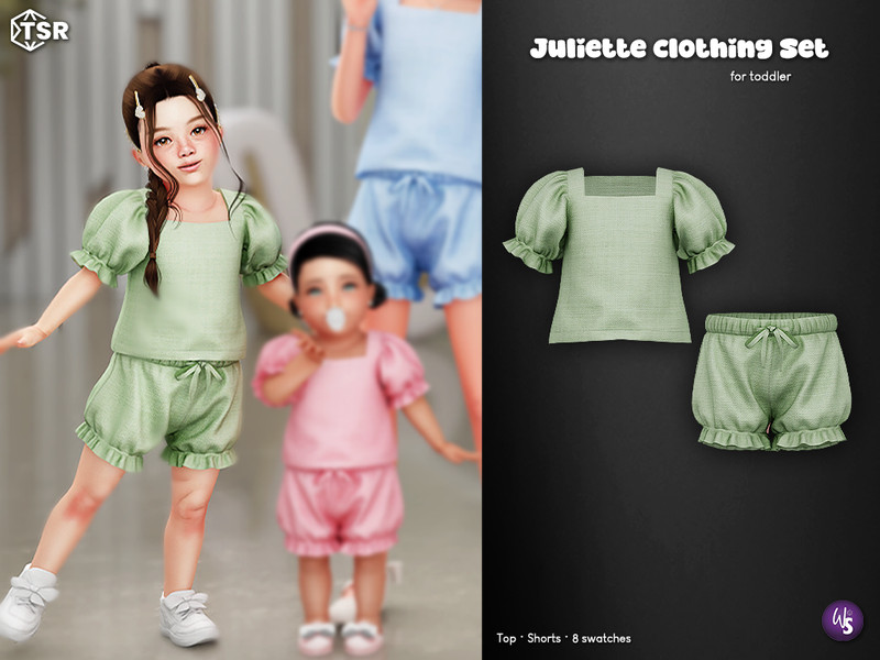 Sims 4 toddler girl clothing CC Shorts for toddler by WisteriaSims