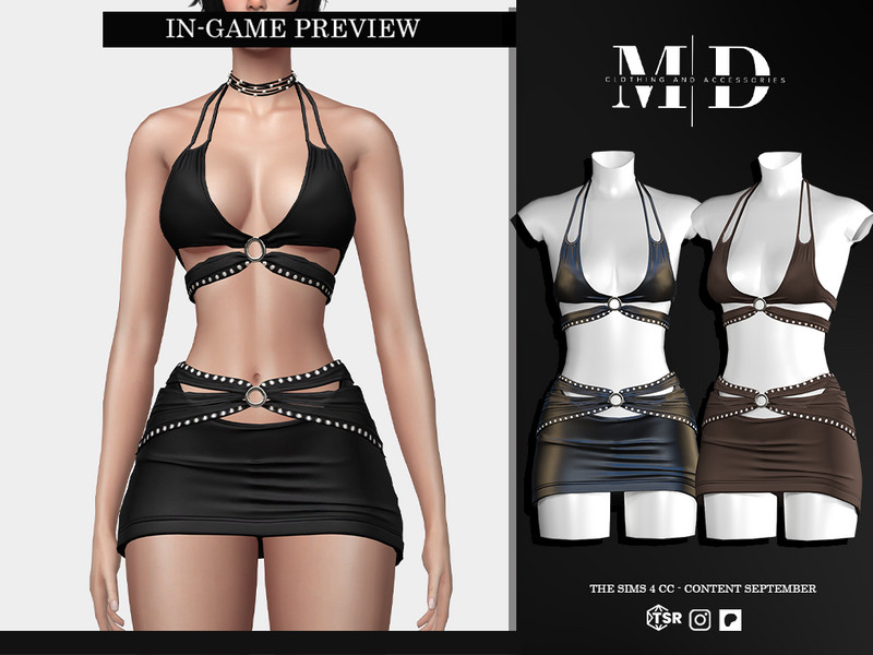 Sims 4 women’s top CC Melissa two-piece set - TOP by Mydarling20