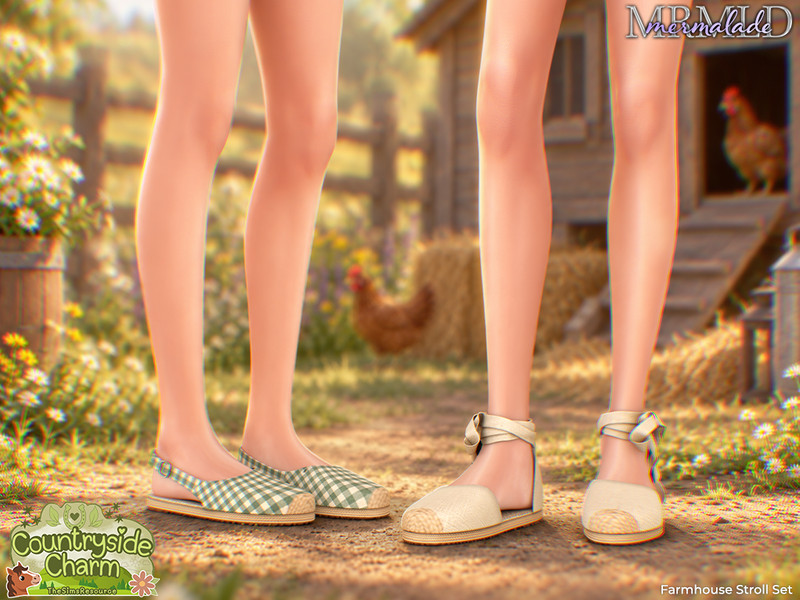 Sims 4 complete clothing set CC Farmhouse Stroll Set by Mermalade