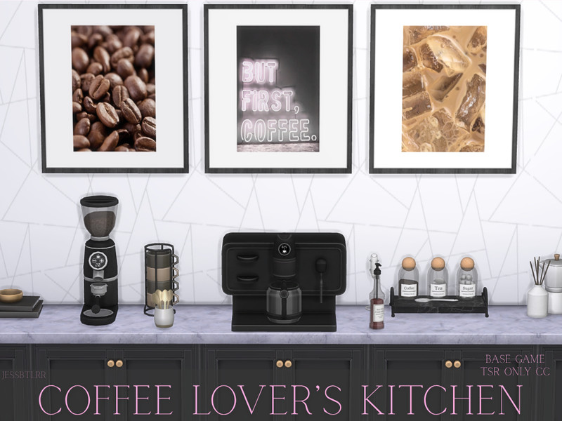 Sims 4 kitchen and dining CC CC Coffee Lovers Kitchen by jessbtlrr