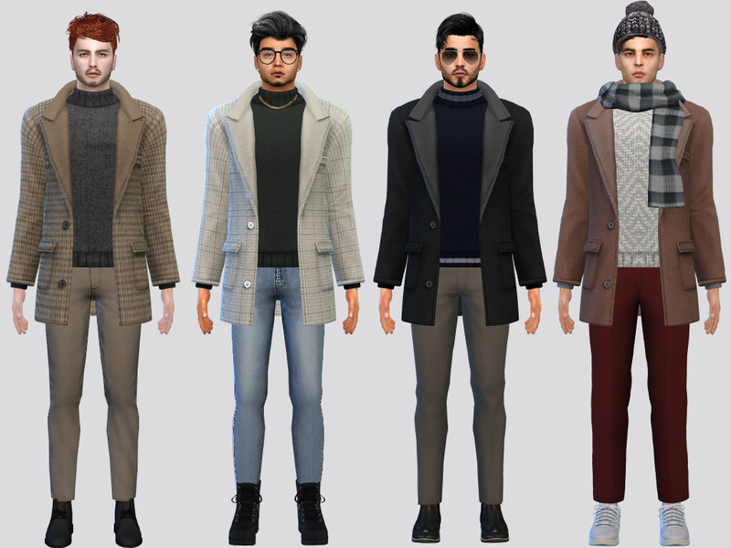 Sims 4 men’s clothing CC Rowan Autumn Jacket by McLayneSims