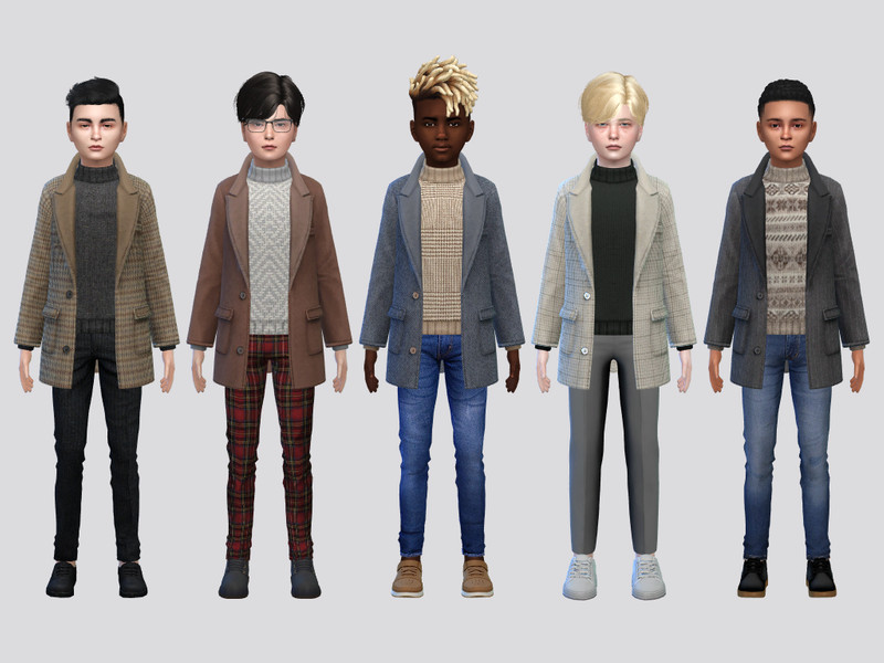 Sims 4 kids clothing CC Rowan Autumn Jacket Boys by McLayneSims