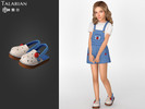 Sims 4 — Tatum Clogs With Ladybug Charm Child by talarian — Child clogs with perforated upper, back strap, and ladybug