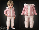 Sims 4 — Infant - Cozy layered set with textured jacket and printed pants by Garfiel — A cozy infant outfit combining a