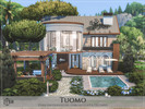 Sims 4 — Tuomo - No CC by Rirann — Tuomo is a modern two-story house perfect for small or middle sims family. The build