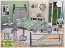 Sims 4 — Barnwood countryside charm bedroom2 by jomsims — A warm bedroom set inspired by countryside style with natural