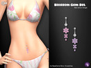 Sims 4 — Blossom Gem Dangle Belly Piercing for EA Base Skins by WisteriaSims — For BaseGame Skins