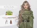 Sims 4 — WINGS HAIR-Wavy long curly hair by wingssims — WINGS HAIR TS4 NL0907 (Wavy long curly hair)