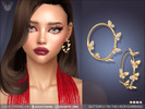 Sims 4 — Butterfly On The Hoop Earrings For Kids and Adults by feyona — Butterfly On The Hoop Earrings For Kids and