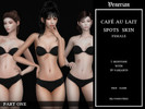 Sims 4 — Cafe Au Lait Spots Skin by Venerian - Female - Skin tone 1 - Part One by Venerian — 1 skin tone available, with