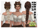 Sims 4 — Countryside Charm Abbie Long Braid Hairstyle by Leah_Lillith — There is optional recolor (color wheel) which can