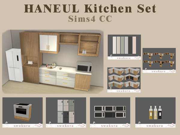 Sims 4 — HANEUL kitchen by Swakura — HANEUL Kitchen Cabinet