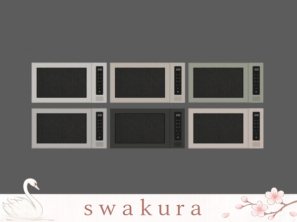 Sims 4 — HANEUL Microwave by Swakura — HANEUL Kitchen Cabinet