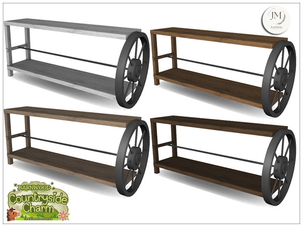 Sims 4 — Barnwood Countryside Charm Console1 by jomsims — A warm bedroom set inspired by countryside style with natural