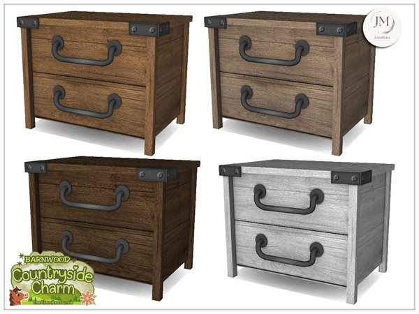 Sims 4 — Barnwood Countryside Charm end table1 by jomsims — A warm bedroom set inspired by countryside style with natural