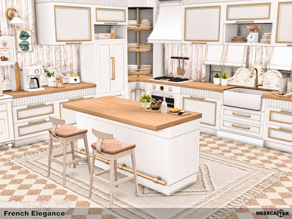 Sims 4 — French Elegance by Nessca — French Elegance blends timeless French country charm with soft, rustic details and a