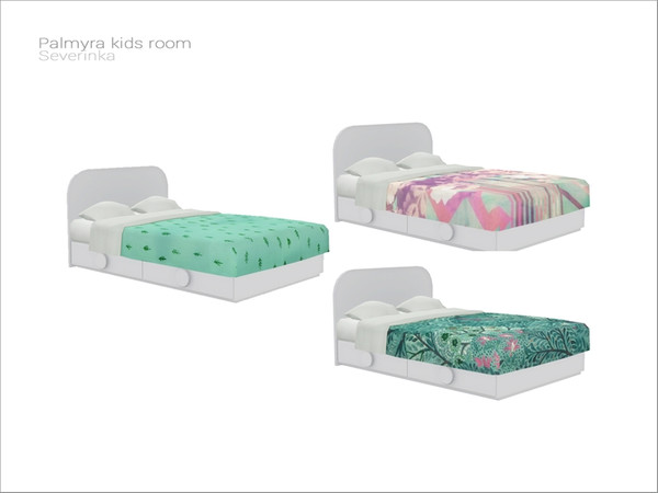 Sims 4 — [Palmyra kidsroom] - double bed by Severinka_ — Double bed From the set 'Palmyra kidsroom' Build / Buy category:
