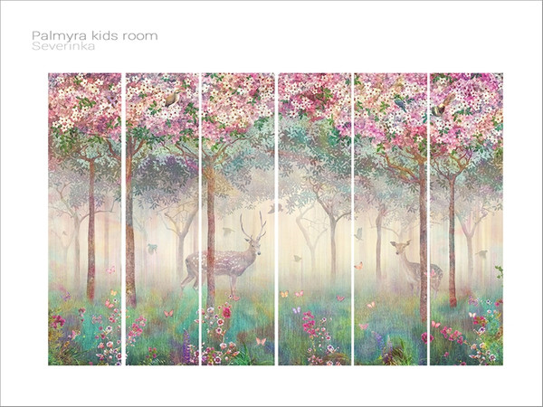 Sims 4 — Palmyra wall (rose color) by Severinka_ — Palmyra wall (rose color) From the set 'Palmyra kidsroom' Build / Buy