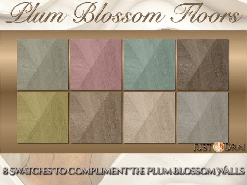 Sims 4 Build Mode CC Plum Blossom Floors by Draven298