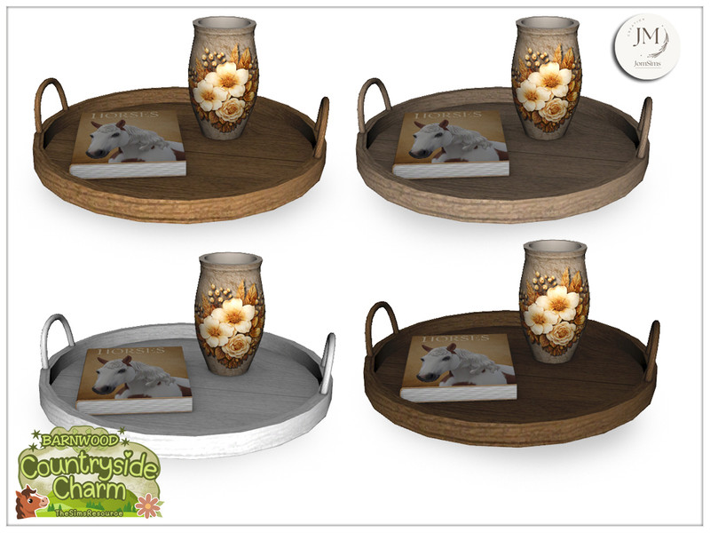 Sims 4 food drink and serving custom content CC Barnwood Countryside Charm tray deco1 by jomsims