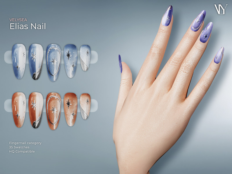 Sims 4 nail CC Elias Nail by VELYSEA