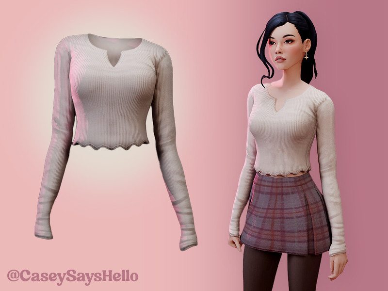 Sims 4 women’s top CC Izzy Top by caseysayshello