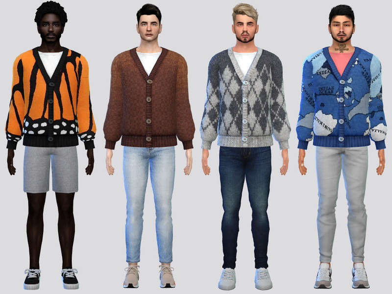 Sims 4 men’s clothing CC Warmer Cardigan by McLayneSims