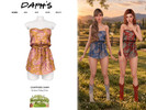 Sims 4 — Countryside Charm - Sundown Paisley Dress by Daph's — Add a touch of western charm to your Sims' wardrobe with