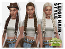 Sims 4 — Countryside Charm Leigh Long Braid Hairstyle by Leah_Lillith — There is a separate bows accessory, that can be