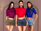 Sims 4 — Knit Crush Set by DOLilac — Includes: (Top + Bottom)