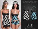 Sims 4 — GLITZ PAJAMA SET by Joan_Campbell_Beauty_ — Y2K PAJAMA SET WITH ZEBRA PRINT INCLUDES: