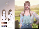 Sims 4 — S-CLUB  double braids hair Countryside Charm by S-Club — double braids hairstyle 041026, thank you.