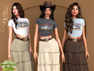 Sims 4 — Dusty Sunset Set by DOLilac — Includes: (Top + Bottom)